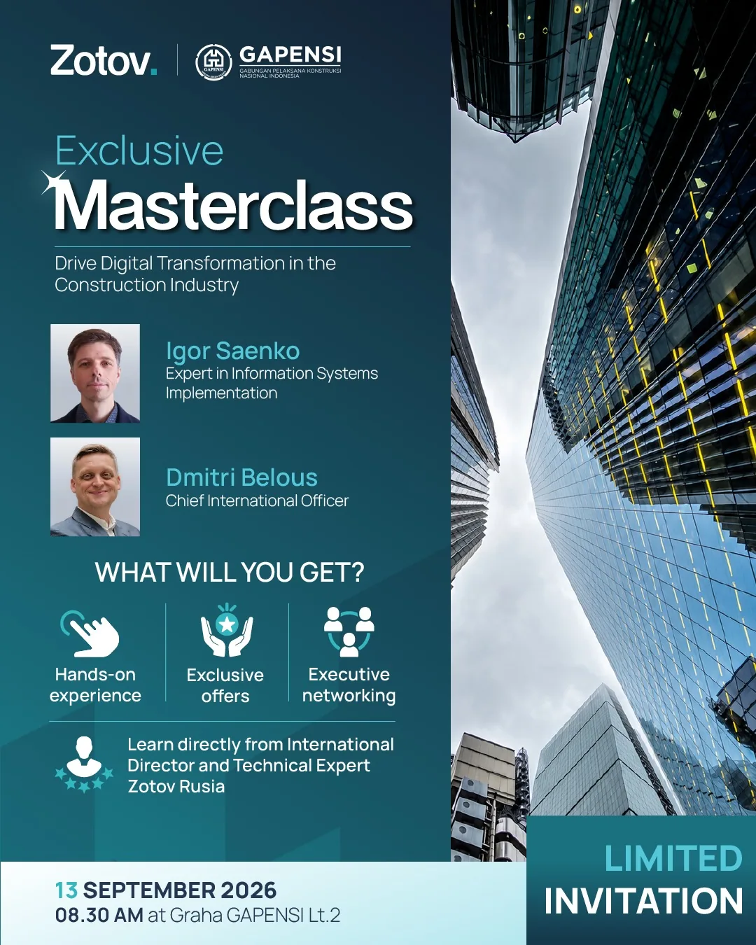 Poster Exclusive Masterclass: Digital Transformation in Construction